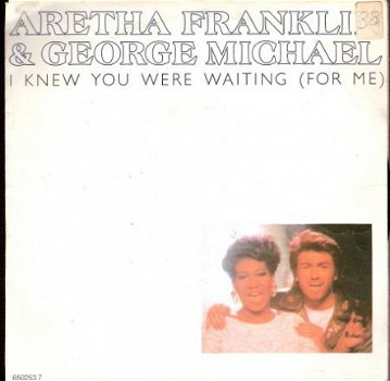 Aretha Franklin & George Michael - I Knew You Were Waiting -Soul R&B vinylsingle - 1