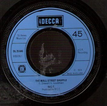 10 CC - Wallstreet Shuffle - Gismo My Way- 45 rpm vinylsingle 70's - 1
