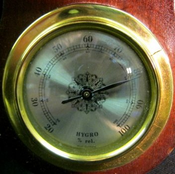 Klass. Banjo Baro-/hygro-/ thermometer,noten,nst,53.5 cm h. - 4