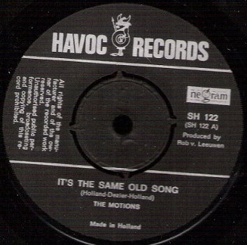 The Motions - Same Old Song - Someday Child - 1966 NEDERBEAT vinylsingle - 1