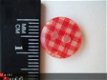 Ruitjes knoop ~ 12 mm ~ Rood / wit - 3 - Thumbnail