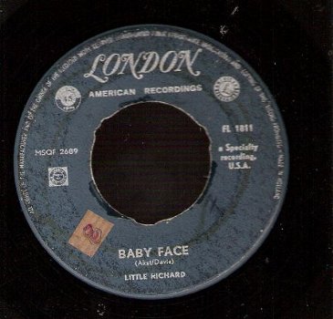 Little Richard - Baby Face - I'll Never Let You Go -1958 rock n roll vinylsingle - 1