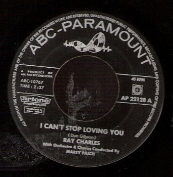 Ray Charles- I Can't Stop Loving You	& Born to Loose- Soul R&B vinylsingle - 1