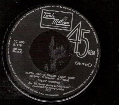 Stevie Wonder - Never Had a Dream Come True - motown soul R&B vinylsingle - 1