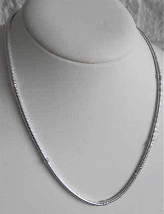 NIEUW Zilveren SLANGENCOLLIER voor bedels INCLUSIEF VERZENDEN. - nr. 1
