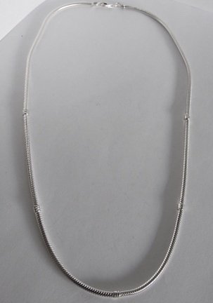 NIEUW Zilveren SLANGENCOLLIER voor bedels INCLUSIEF VERZENDEN. - Afbeelding 3
