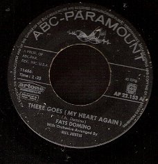 Fats Domino -There Goes (My Heart Again)-Can't Go On Without -soul R&B vinylsingle
