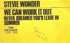 Stevie Wonder - We Can Work It Out -Never Dreamed You'd Leave -Motown soul R&B vinylsingle