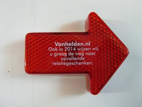 veiligheidslampje in pijlvorm, rood, Nieuw, met clip,6.5 cm - 1