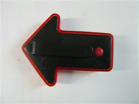 veiligheidslampje in pijlvorm, rood, Nieuw, met clip,6.5 cm - 2