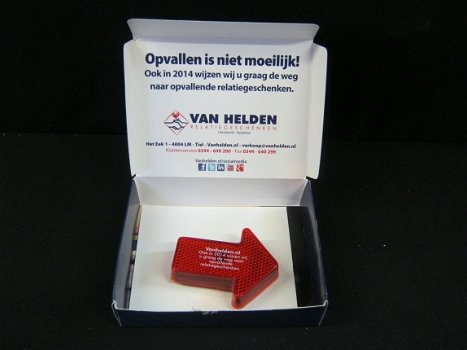 veiligheidslampje in pijlvorm, rood, Nieuw, met clip,6.5 cm - 7