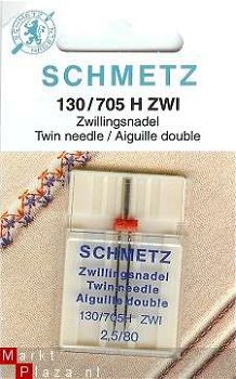 Schmetz Tweelingnaald 2,5/80. - 1