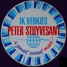 Peter Stuyvesant vintage sticker x 2 van jaren '70