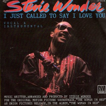 Stevie Wonder-I Just Called to Say I Love You(Vocal & instr)-Motown R&B vinylsingle - 1