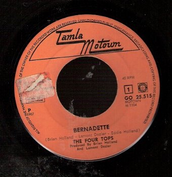 Four Tops - Bernadette - I Got a Feeling -MOTOWN KLASSIEKER 1967 soul R&B vinylsingle - 1