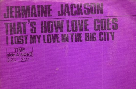 Jermaine Jackson - That's How Love Goes - I Lost My Love -Motown soul R&B vinylsingle - 1