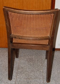 Mooie vintage stoel uit de vorige eeuw van tropisch? Hardhout, Rotan rugleuning en zitting - 3