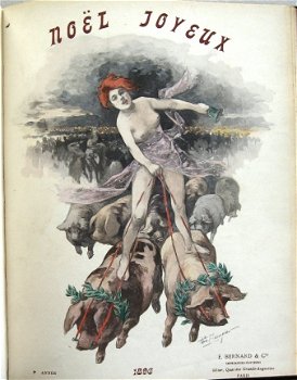 Noël Joyeux 1894-1896 Silvestre - Fin de Siècle Art Nouveau - 1
