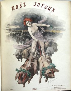 Noël Joyeux 1894-1896 Silvestre - Fin de Siècle Art Nouveau
