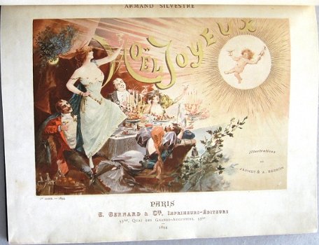 Noël Joyeux 1894-1896 Silvestre - Fin de Siècle Art Nouveau - 2