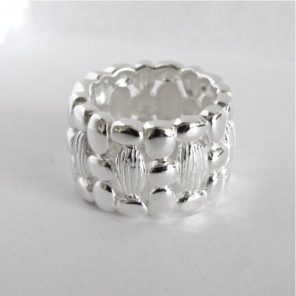 NIEUW! Brede zilveren RING in 2 maten verkrijgbaar, GRATIS VERZENDEN! - Afbeelding 2