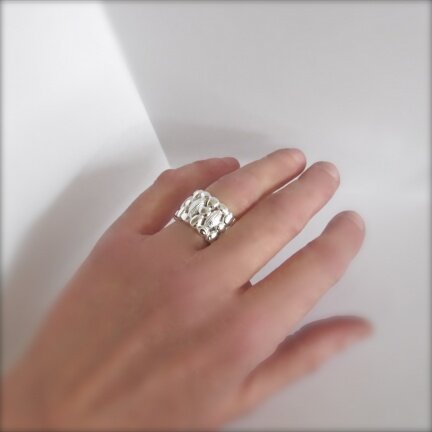 NIEUW! Brede zilveren RING in 2 maten verkrijgbaar, GRATIS VERZENDEN! - Afbeelding 3