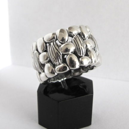 NIEUW! Brede zilveren RING GEOXIDEERD, GRATIS VERZENDEN! - nr. 1