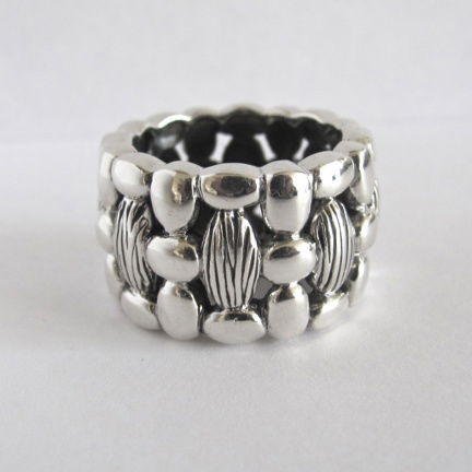 NIEUW! Brede zilveren RING GEOXIDEERD, GRATIS VERZENDEN! - Afbeelding 2