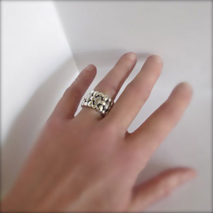NIEUW! Brede zilveren RING GEOXIDEERD, GRATIS VERZENDEN! - Afbeelding 3