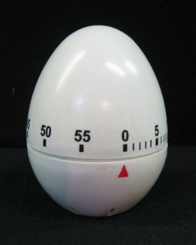 kookwekker in eivorm,zgan,max 60 min,belalarm,7.5 cm hoog - 1
