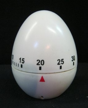 kookwekker in eivorm,zgan,max 60 min,belalarm,7.5 cm hoog - 2
