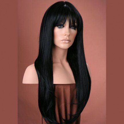 Pruik mix met echt haar model TRISHA diverse kleuren - Afbeelding 2