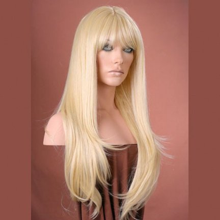Pruik mix met echt haar model TRISHA diverse kleuren - Afbeelding 4
