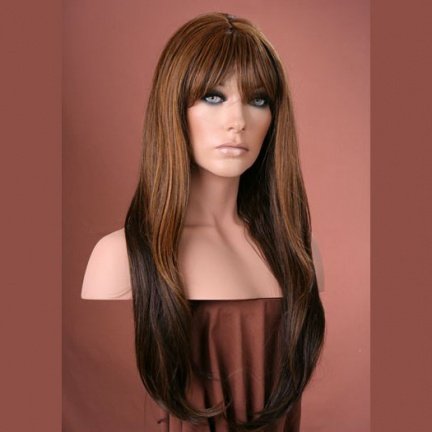 Pruik mix met echt haar model TRISHA diverse kleuren - Afbeelding 5