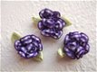 Schattige bloem van ruitjes lint ~ Paars - 1 - Thumbnail