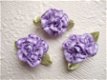 Schattige bloem van ruitjes lint ~ Lila - 1 - Thumbnail