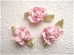 Schattige bloem van ruitjes lint ~ licht Roze - 1 - Thumbnail