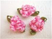 Schattige bloem van ruitjes lint ~ Roze - 1 - Thumbnail