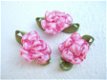 Schattige bloem van ruitjes lint ~ Roze - 2 - Thumbnail