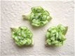 Schattige bloem van ruitjes lint ~ Groen - 1 - Thumbnail