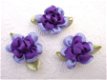 Schattige bloem van lint ~ Paars - 1 - Thumbnail