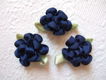 Schattige bloem van lint ~ Marine blauw - 1 - Thumbnail