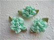 Schattige bloem van lint ~ Mint groen - 1 - Thumbnail