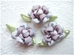 Schattige bloem van lint ~ Grijs - 1 - Thumbnail