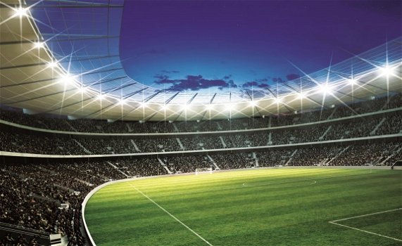 Voetbalbehang Stadion 2 Fotobehang, VLIES, Voetbalkamer Muurdeco4kids - 3