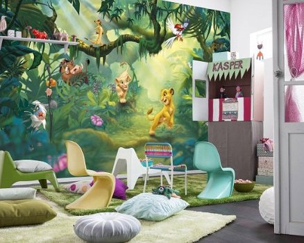 Lion King behang Jungle fotobehang XL *Muurdeco4kids - 2