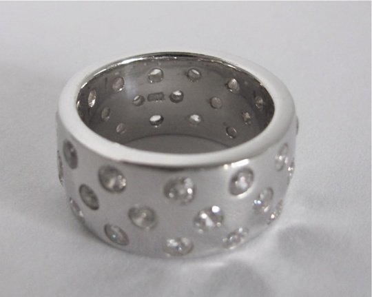 NIEUW Zilveren BANDRING zirkonia's, INCLUSIEF VERZENDEN! - Afbeelding 4