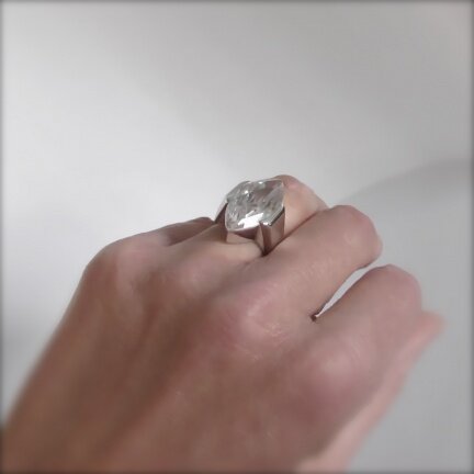 NIEUW Zilveren RING, ovale zirkonia. INCLUSIEF VERZENDEN! - Afbeelding 7