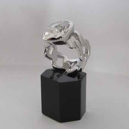 NIEUW Zilveren RING vierkante zirkonia. Verkrijgbaar in 2 ringmaten INCLUSIEF VERZENDEN! - Afbeelding 3
