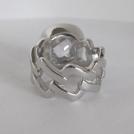 NIEUW Zilveren RING vierkante zirkonia. Verkrijgbaar in 2 ringmaten INCLUSIEF VERZENDEN! - Afbeelding 5